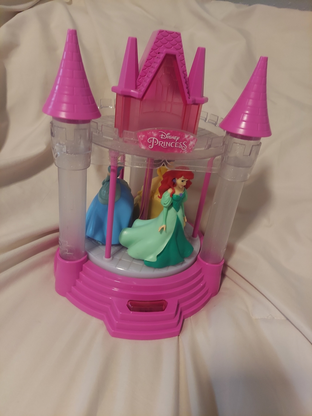 Disney Princess Musical Dancing Castle Carousel Playset Ariel Cinderella Belle